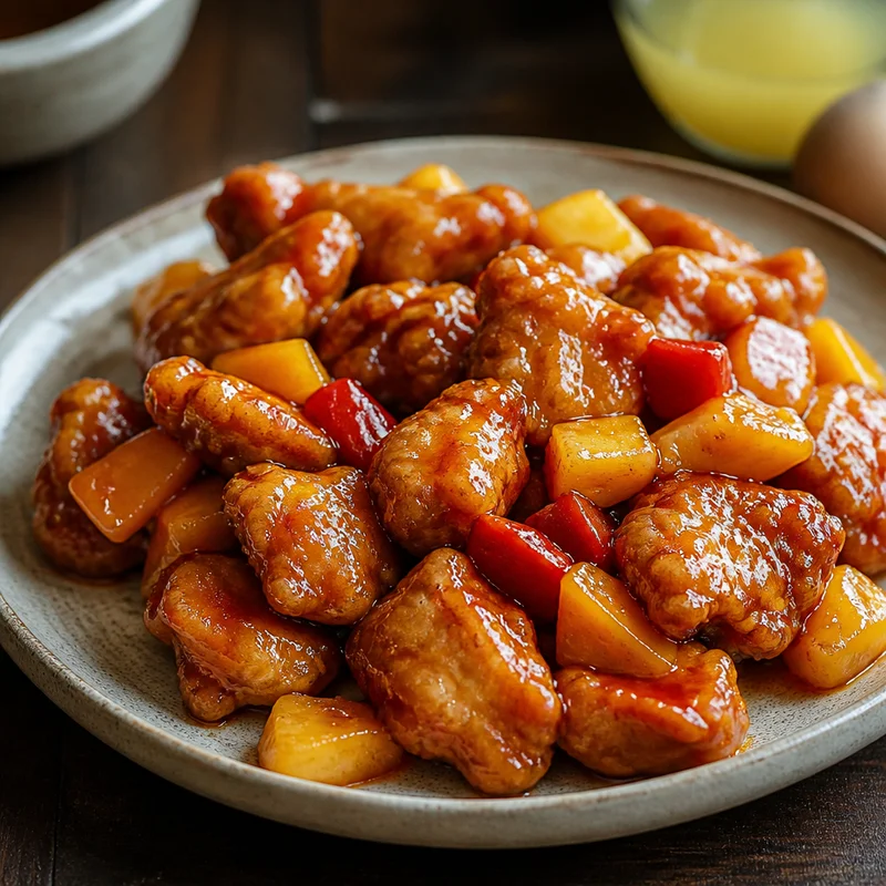 Crispy Sweet and Sour Chicken with Pineapple-Vinegar Glaze