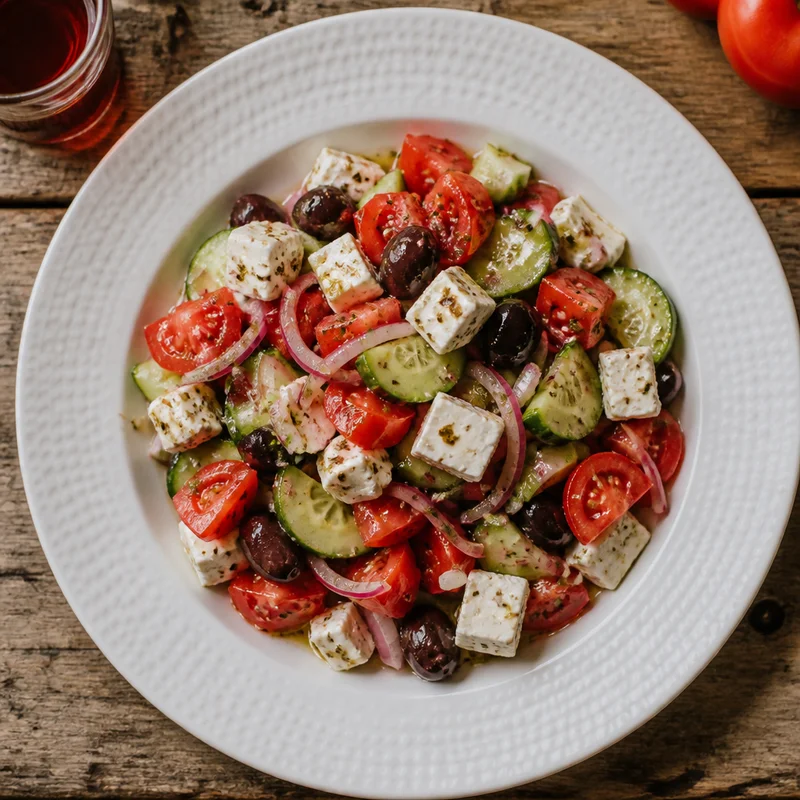 Sharp Red Wine Vinegar Greek Salad