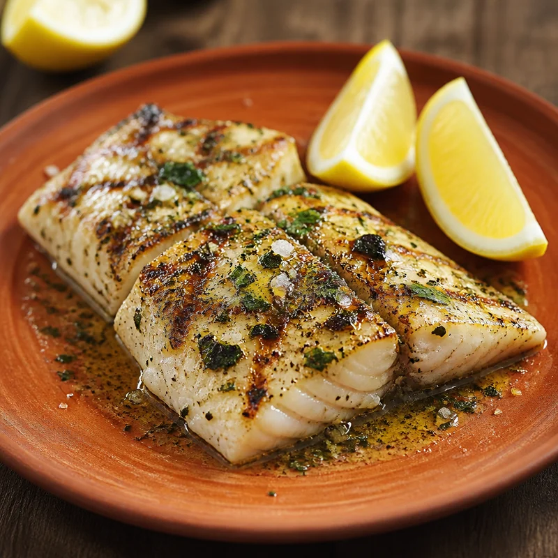 Grilled Haddock with Lemon-Herb Butter