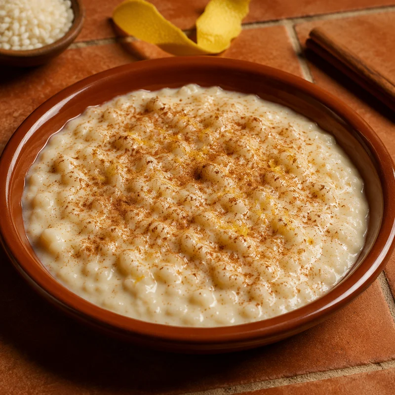 Slow-Simmered Rice Pudding with Cinnamon and Lemon