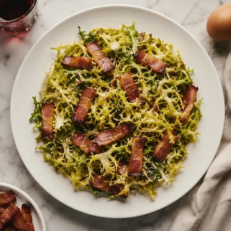 Salade Lyonnaise with Warm Bacon-Dijon Vinaigrette