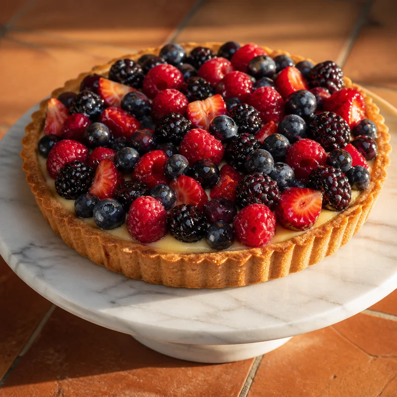 Mixed Berry Tart with Vanilla Pastry Cream