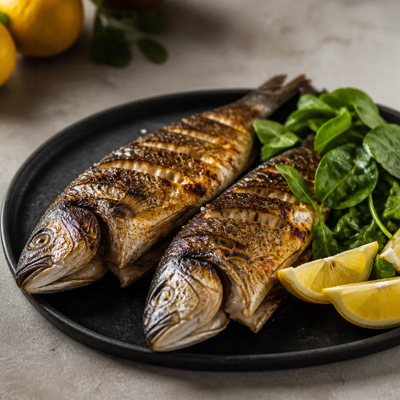 Grilled Whole Branzino with Ladolemono