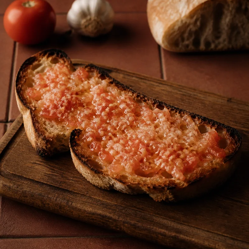 Pan con Tomate with Grated Tomato and Raw Garlic
