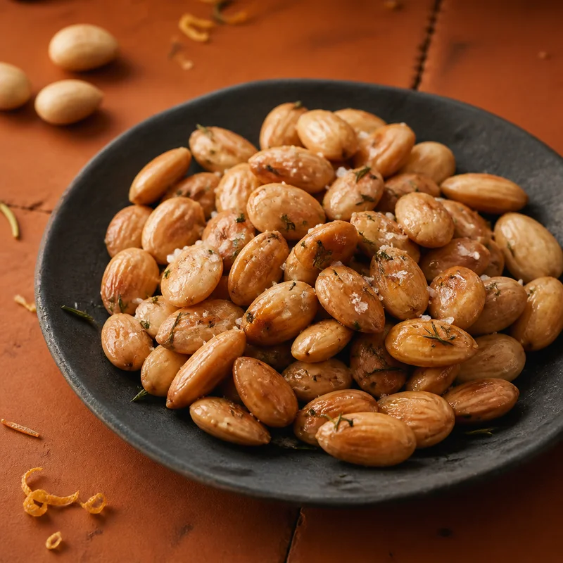 Warm Marcona Almonds with Rosemary and Flaky Salt