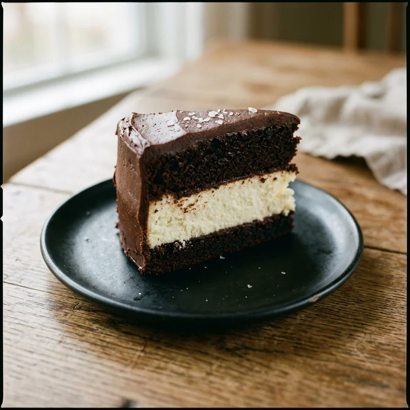 Layered Chocolate Cake Cheesecake