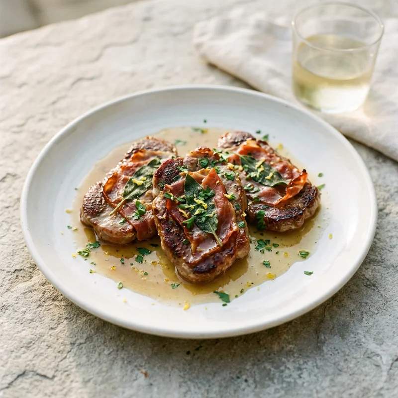 Veal Saltimbocca with Lemon–White Wine Pan Butter
