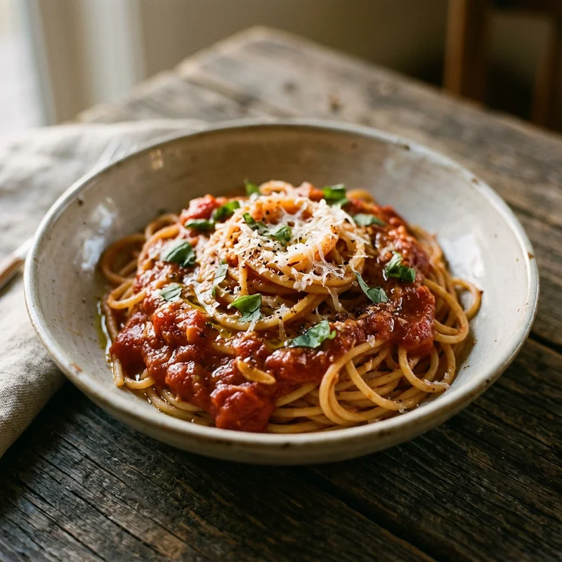 Spaghetti Pomodoro with San Marzano Tomatoes