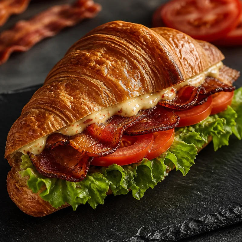 BLT Croissants with Maggi-Lime Mayo