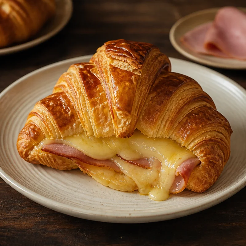 Baked Ham and Gruyère Croissants