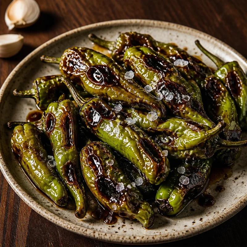 10-Minute Blistered Shishito Peppers with Soy-Garlic Glaze