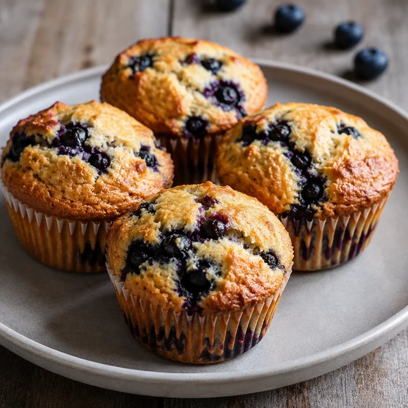 Bakery-Style Wild Blueberry Muffins