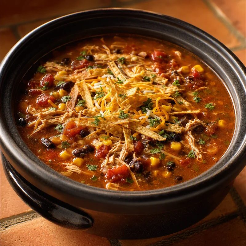 Slow Cooker Chicken Tortilla Soup