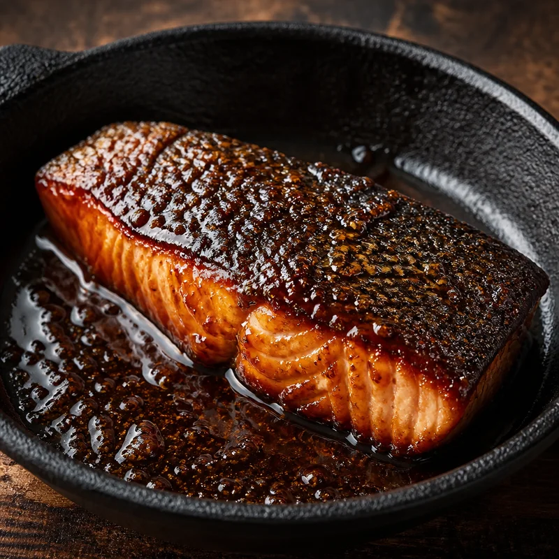 Sous Vide Miso Salmon with Crackling Skin