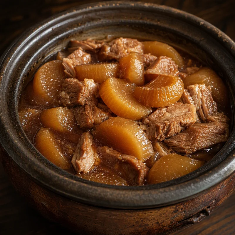 Slow Cooker Ginger-Soy Pork with Daikon