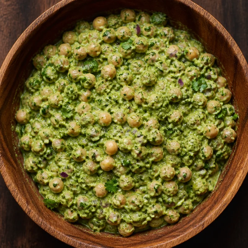 Green Chutney Chickpea Salad with Mint and Lime