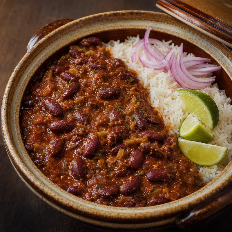 Slow-Simmered Kidney Bean Curry with Ginger and Garam Masala