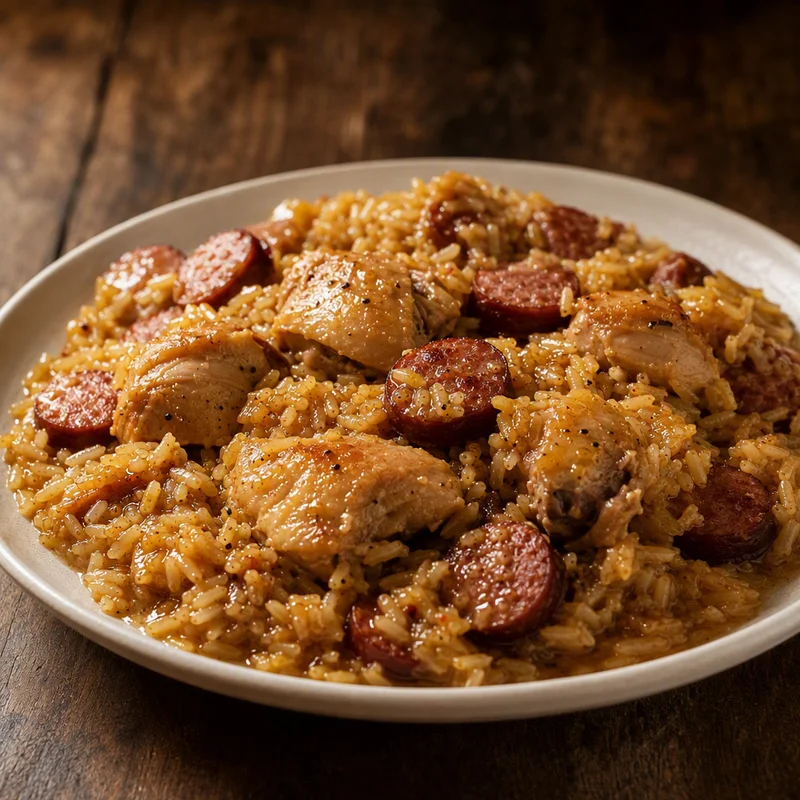 Instant Pot Chicken Bog with Smoked Sausage and Rice