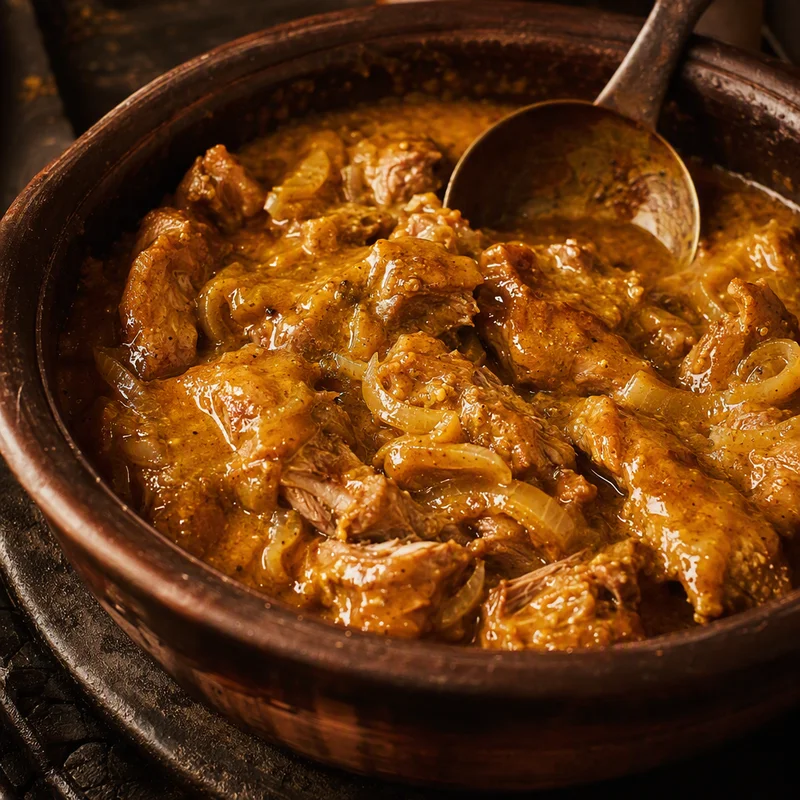 Slow Cooker Country-Style Pork Ribs in Mustard BBQ Sauce