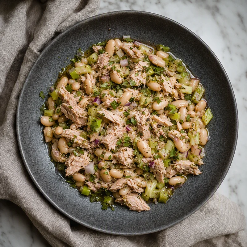 No-Cook Lemon-Oregano Tuna and White Bean Salad