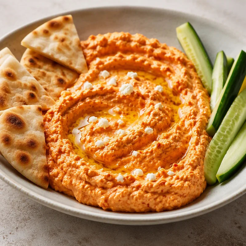 Spicy Feta and Roasted Red Pepper Dip