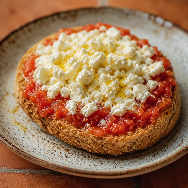 Cretan Dakos with Grated Tomato and Feta