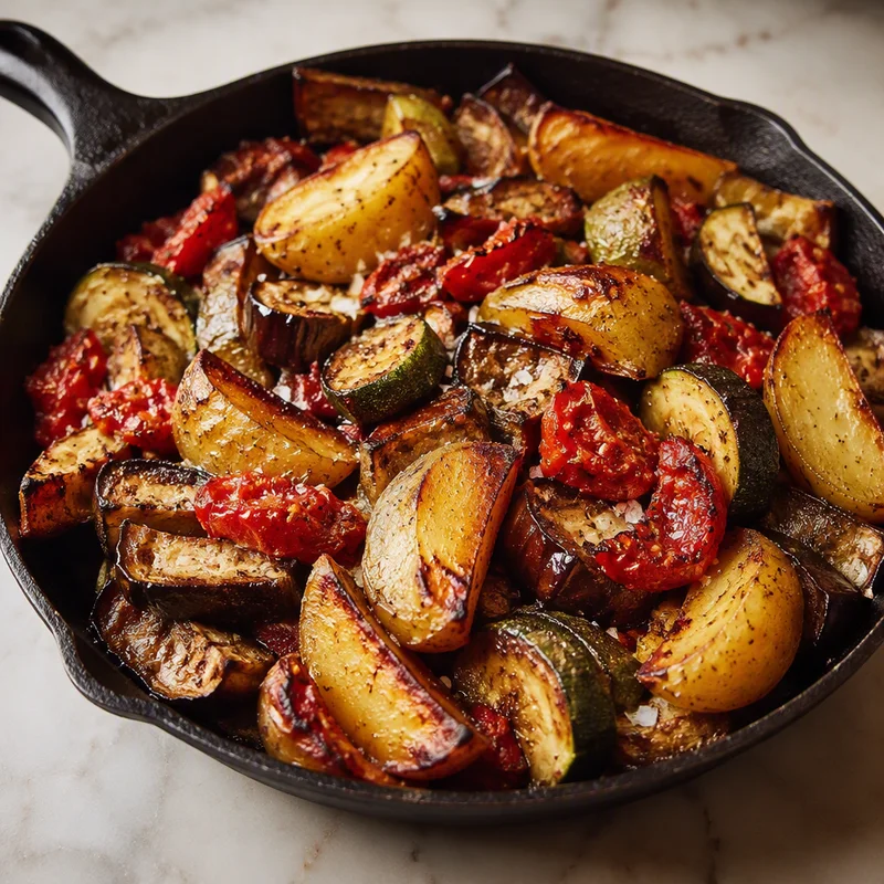 Herb-Roasted Greek Vegetable Tray with Potatoes, Zucchini & Eggplant