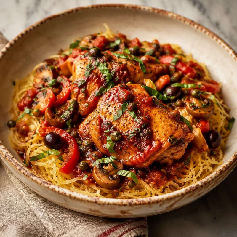 Chicken Cacciatore with Rosemary Spaghetti Squash