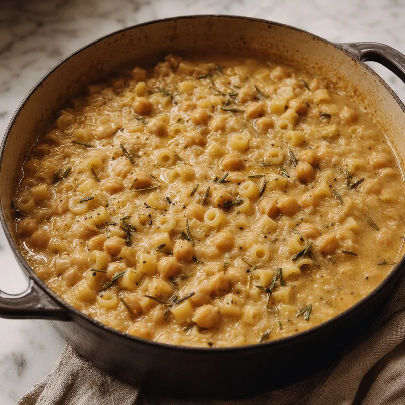 Rosemary Chickpea and Ditalini Stew