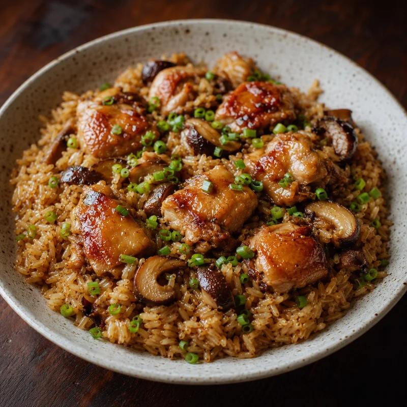 Ginger-Scallion Chicken and Rice Bake