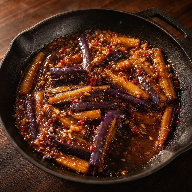 Silky Braised Eggplant in Garlic-Chili Sauce