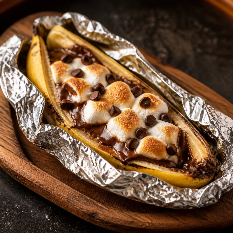 Campfire S'mores Banana Boats