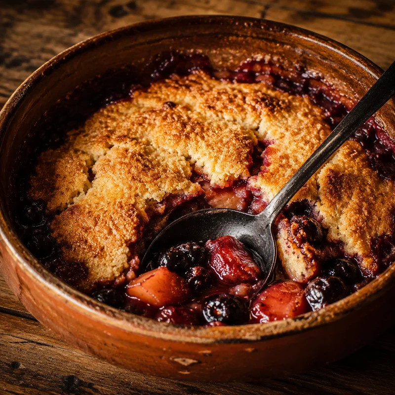 Dutch Oven Campfire Fruit Cobbler