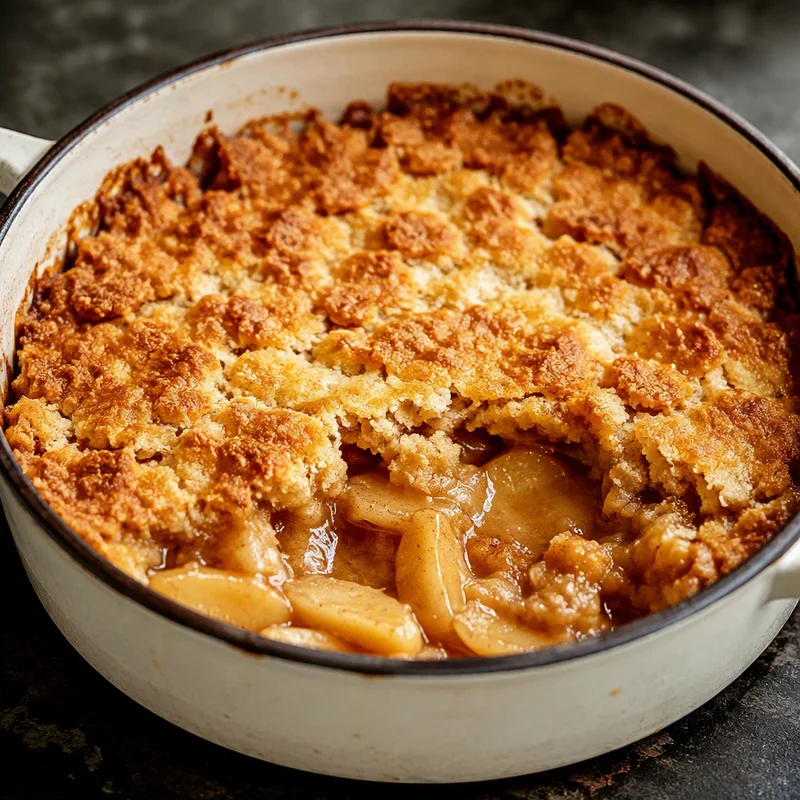 Dutch Oven Apple Cobbler Dump Cake