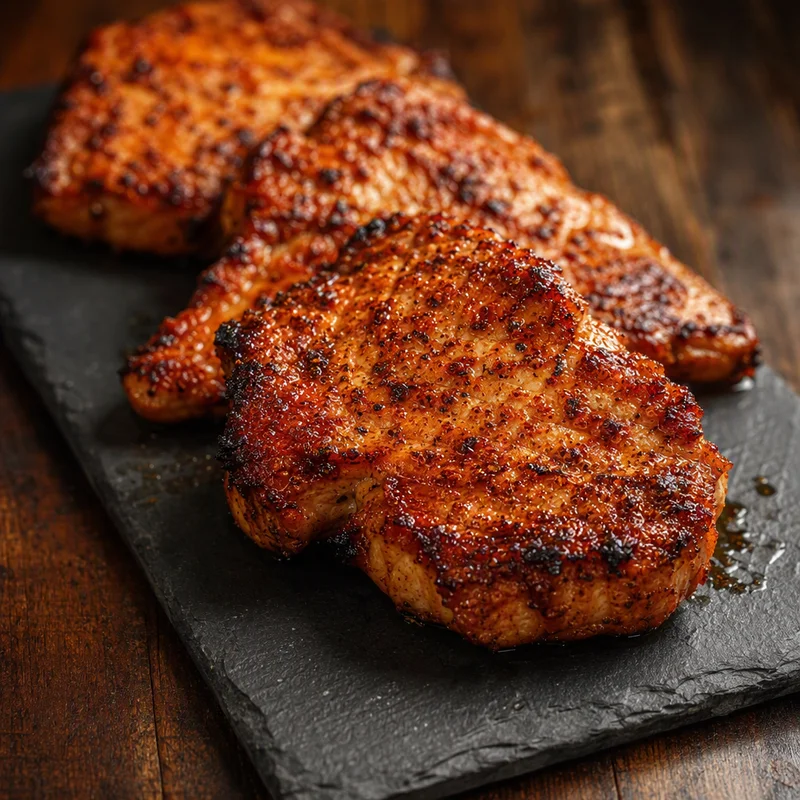 Air Fryer Pork Chops with Paprika Garlic Rub