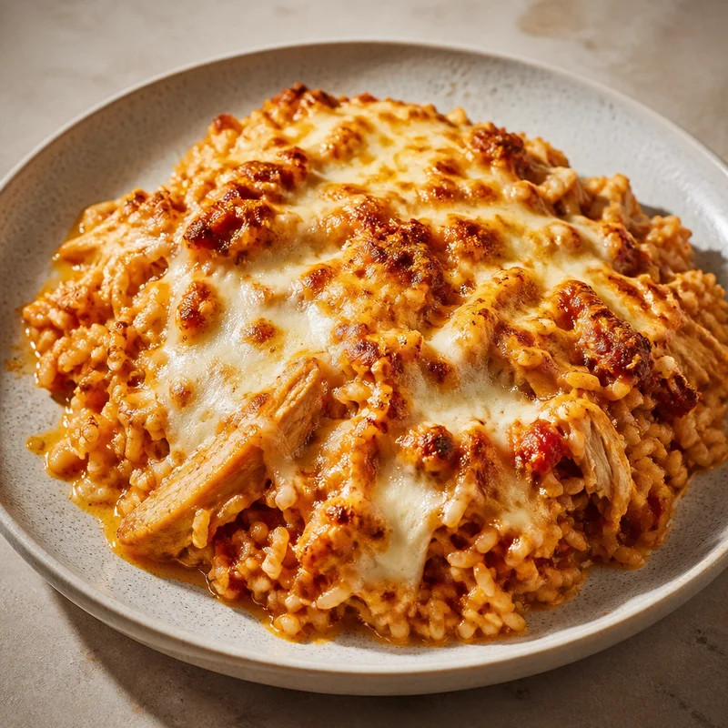 Cheesy Baked Chicken and Rice al Forno