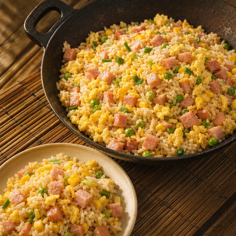 Ham, Egg and Sweetcorn Fried Rice
