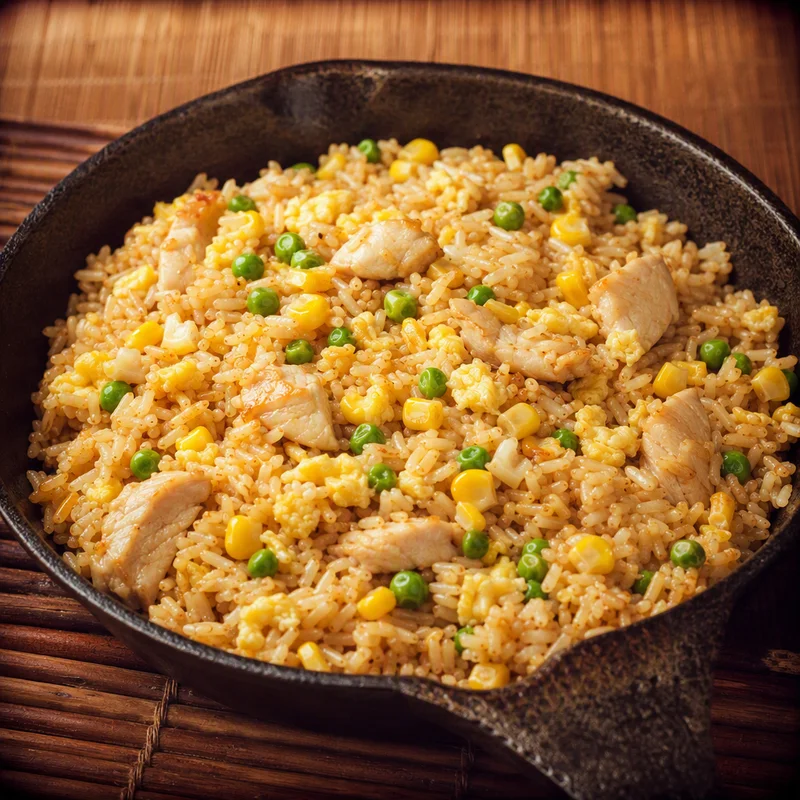 Chicken, Egg and Sweetcorn Fried Rice