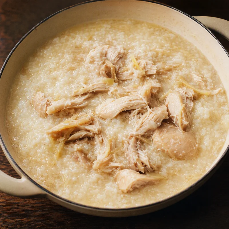 Pressure Cooker Chicken and Ginger Congee