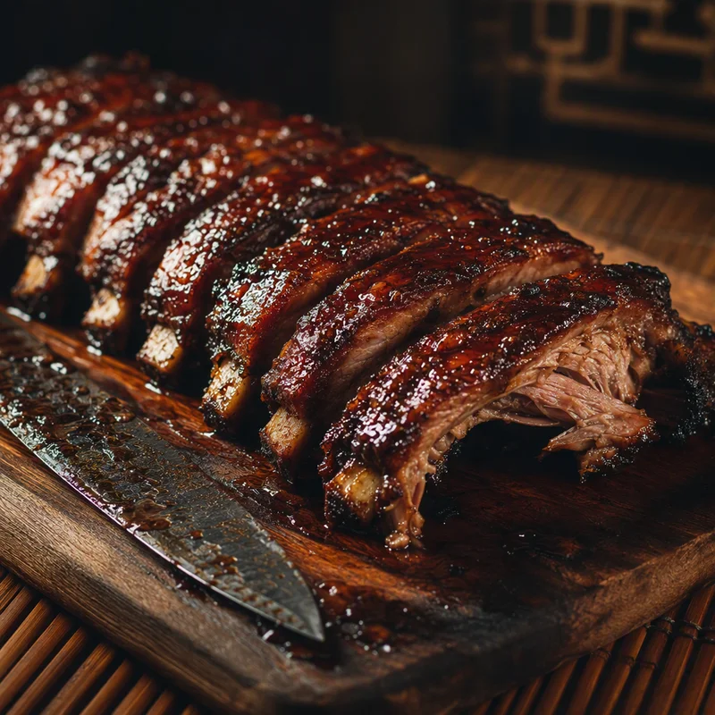 Five-Spice Smoked Pork Ribs with Sticky Hoisin Glaze