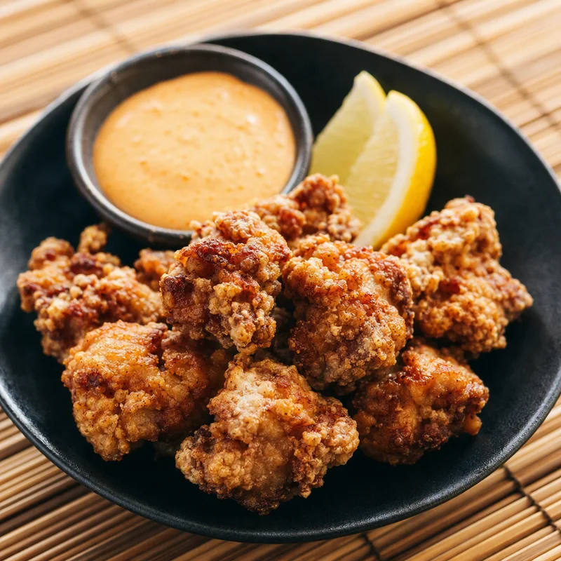 Crispy Chicken Karaage with Spicy Lemon Mayo