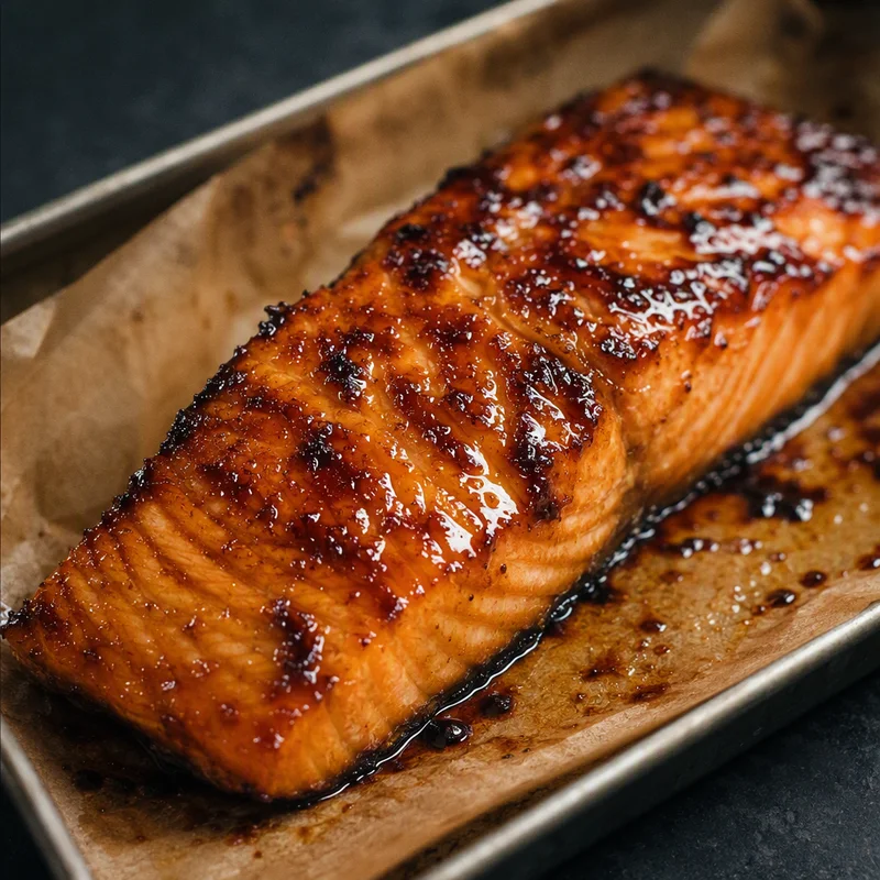 Cherry-Smoked Miso-Glazed Salmon
