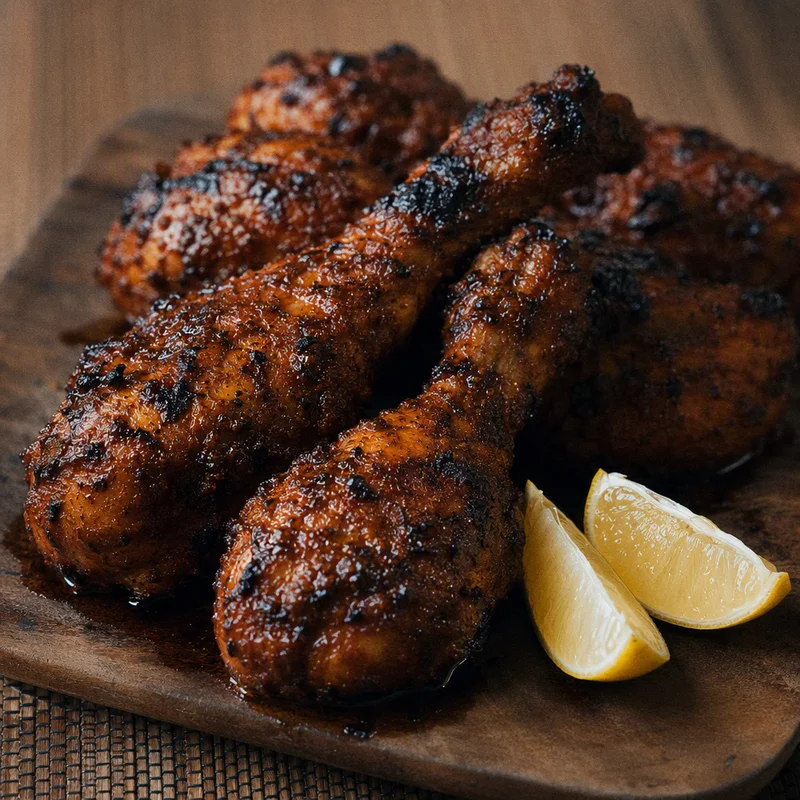 Apple-Smoked Tandoori Chicken Drumsticks