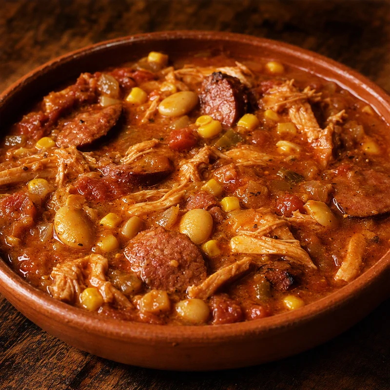 Freezer-Batch Brunswick Stew with Chicken and Smoked Sausage