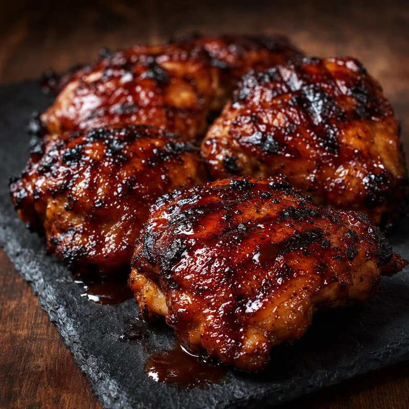 Hickory-Smoked Brown Sugar Chicken Thighs
