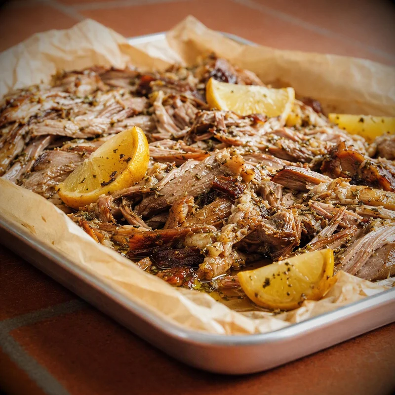 Smoked Lemon-Oregano Lamb Shoulder