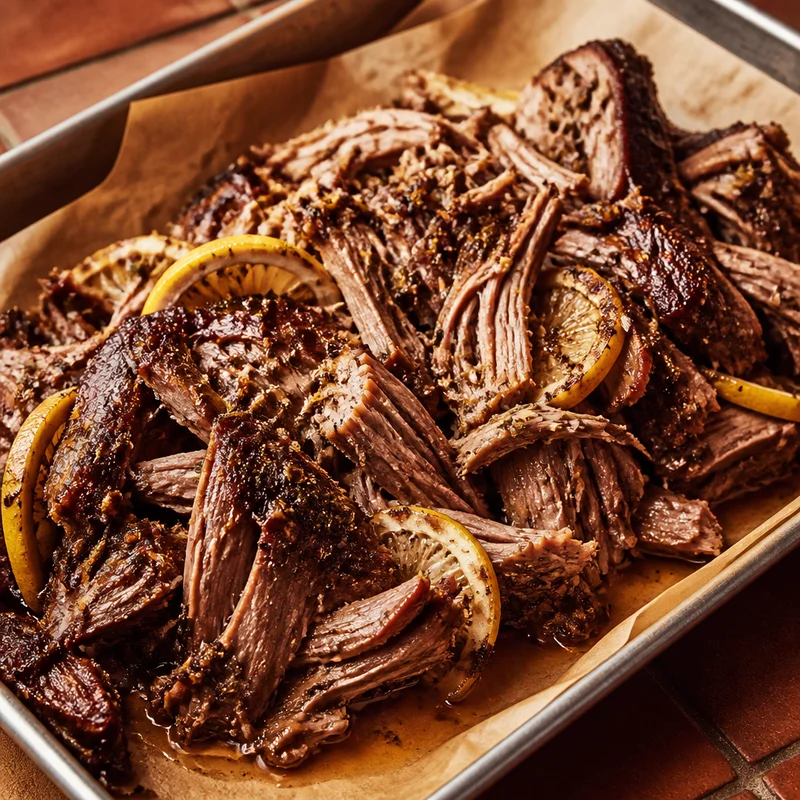 Oak-Smoked Greek Lamb Shoulder with Lemon and Oregano