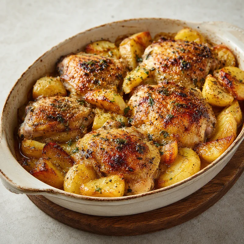 Greek Lemon Chicken with Crispy Roast Potatoes