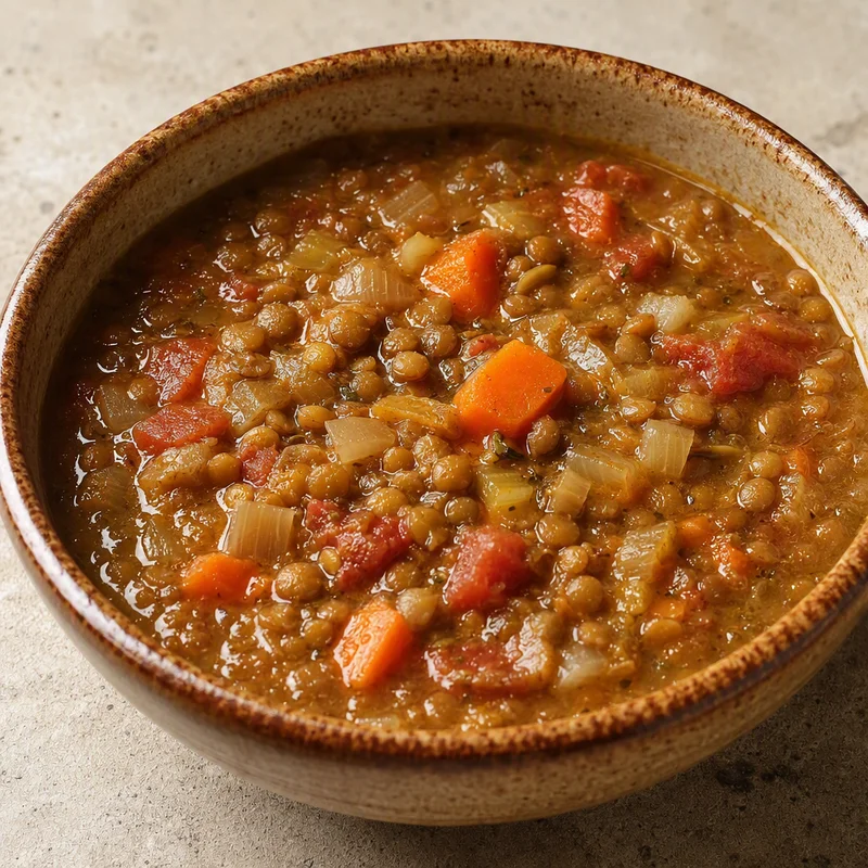 Pressure Cooker Greek Lentil Soup with Oregano