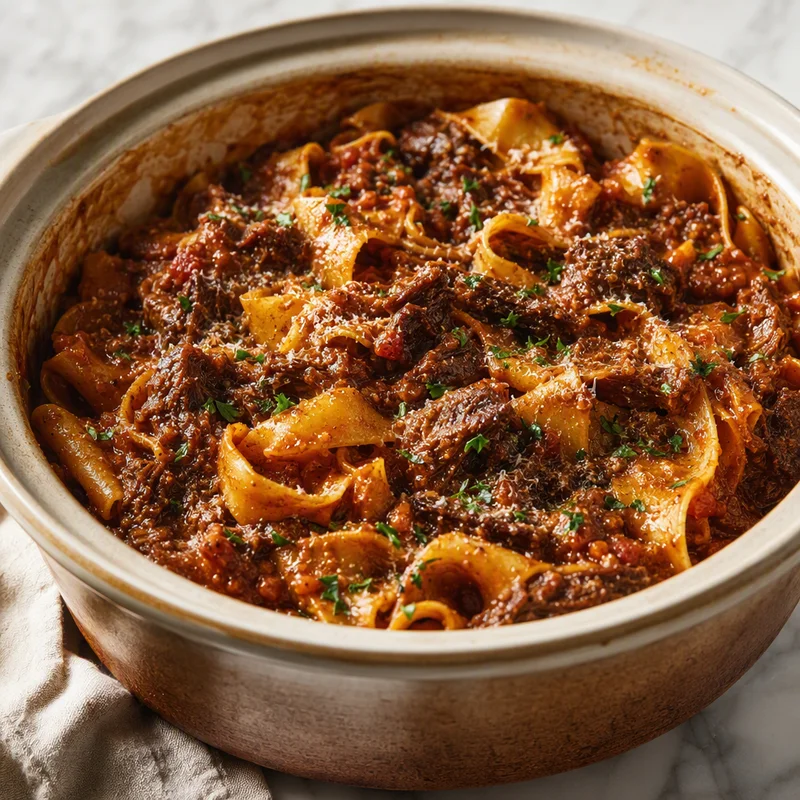 Oven-Braised Beef Ragu with Pappardelle